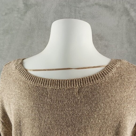 NWT KAREN SCOTT Cable Knit Textured Sweater XL(16-18) Cotton Dark Beige - Picture 11 of 13
